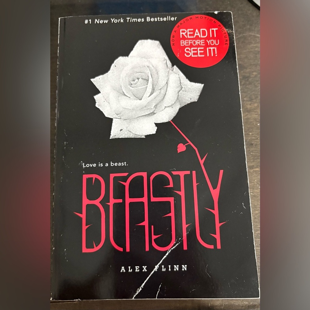 Beastly Book with Red and Black Cover